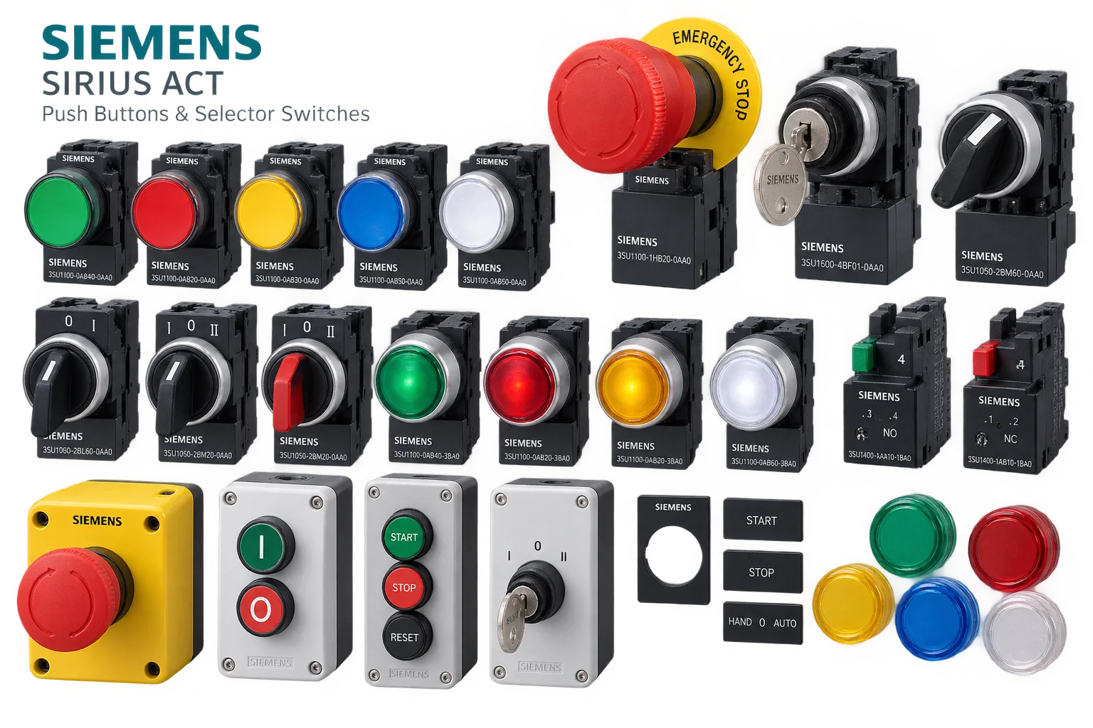 Siemens Push Buttons & Selector Switches
