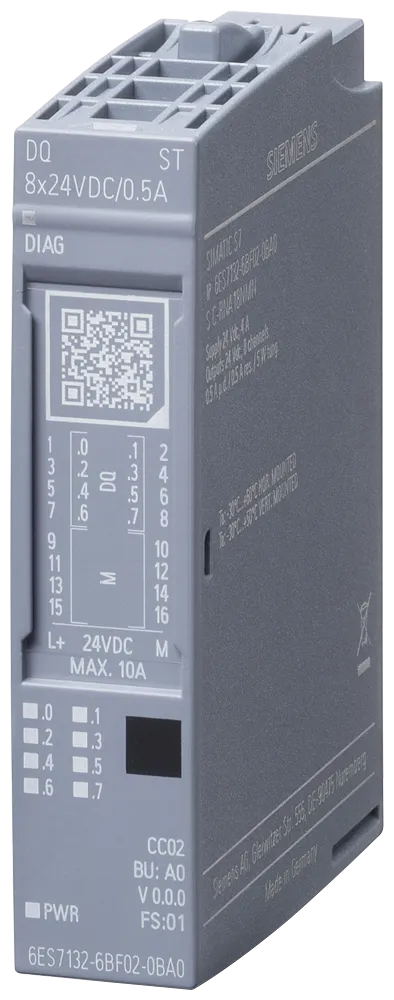 SIMATIC ET 200SP Digital Output Module DQ 8x 24 V DC / 0.5 A Standard