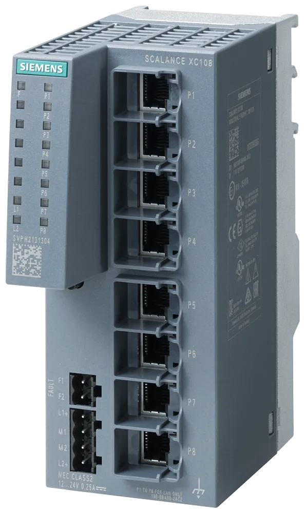 SCALANCE XC108 Unmanaged Industrial Ethernet Switch Model Number