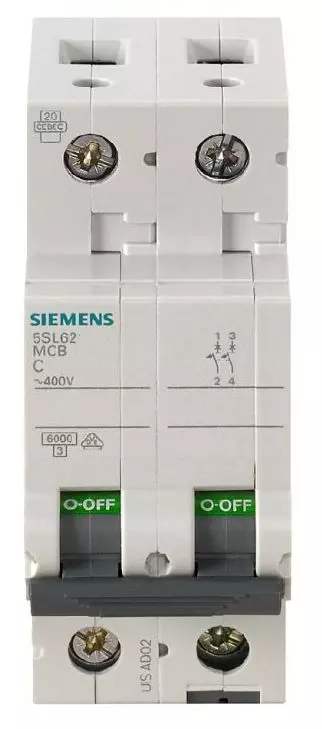 Siemens 5SL6220-7RC MCB – 20A, 2P