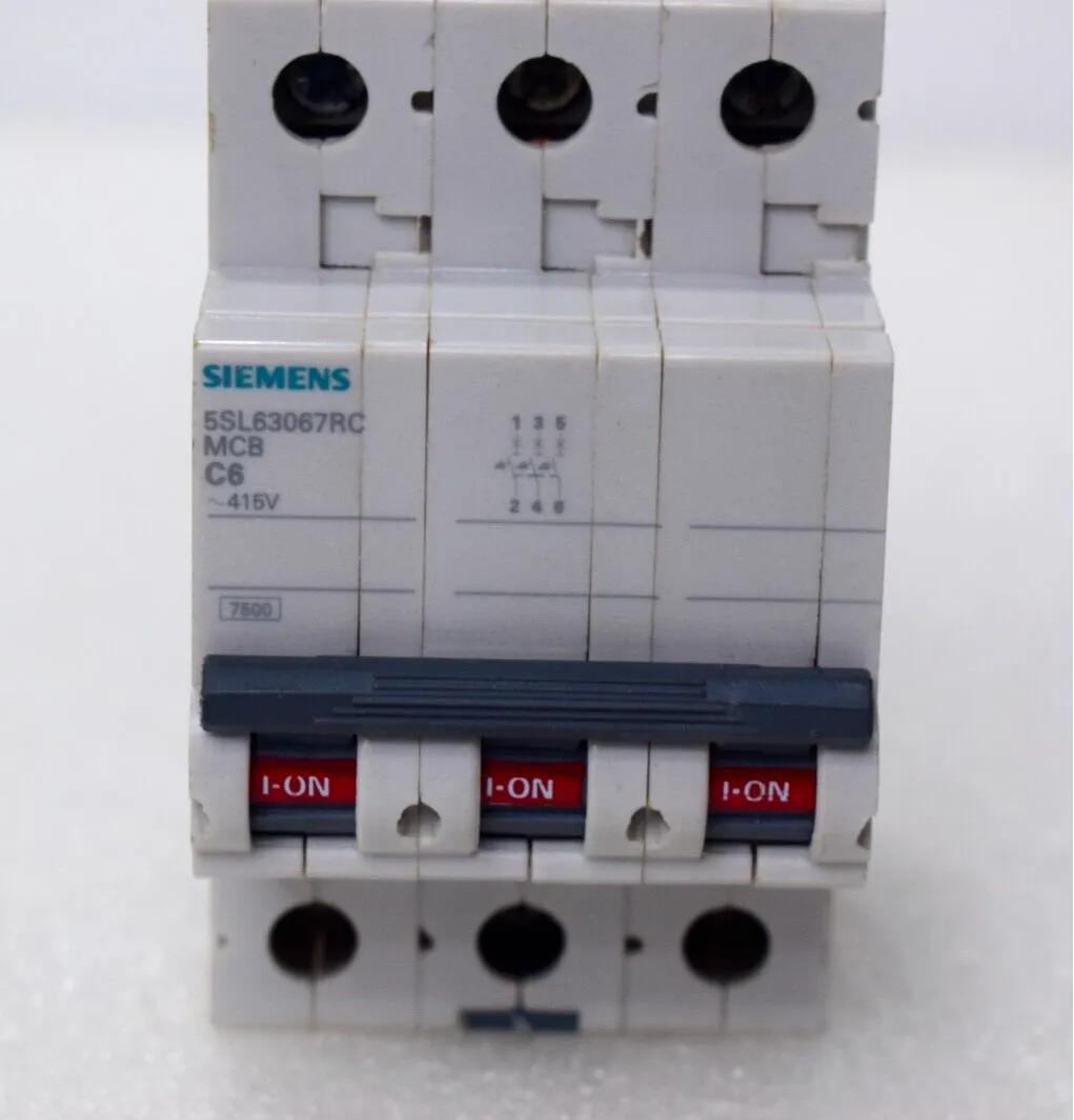 Siemens 5SL6306-7RC MCB – 6A, 3P