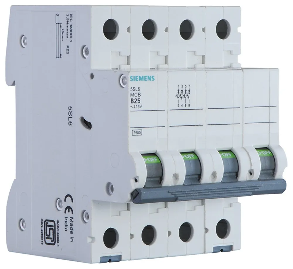 Siemens 5SL6410-7RC MCB – 10A, 4P