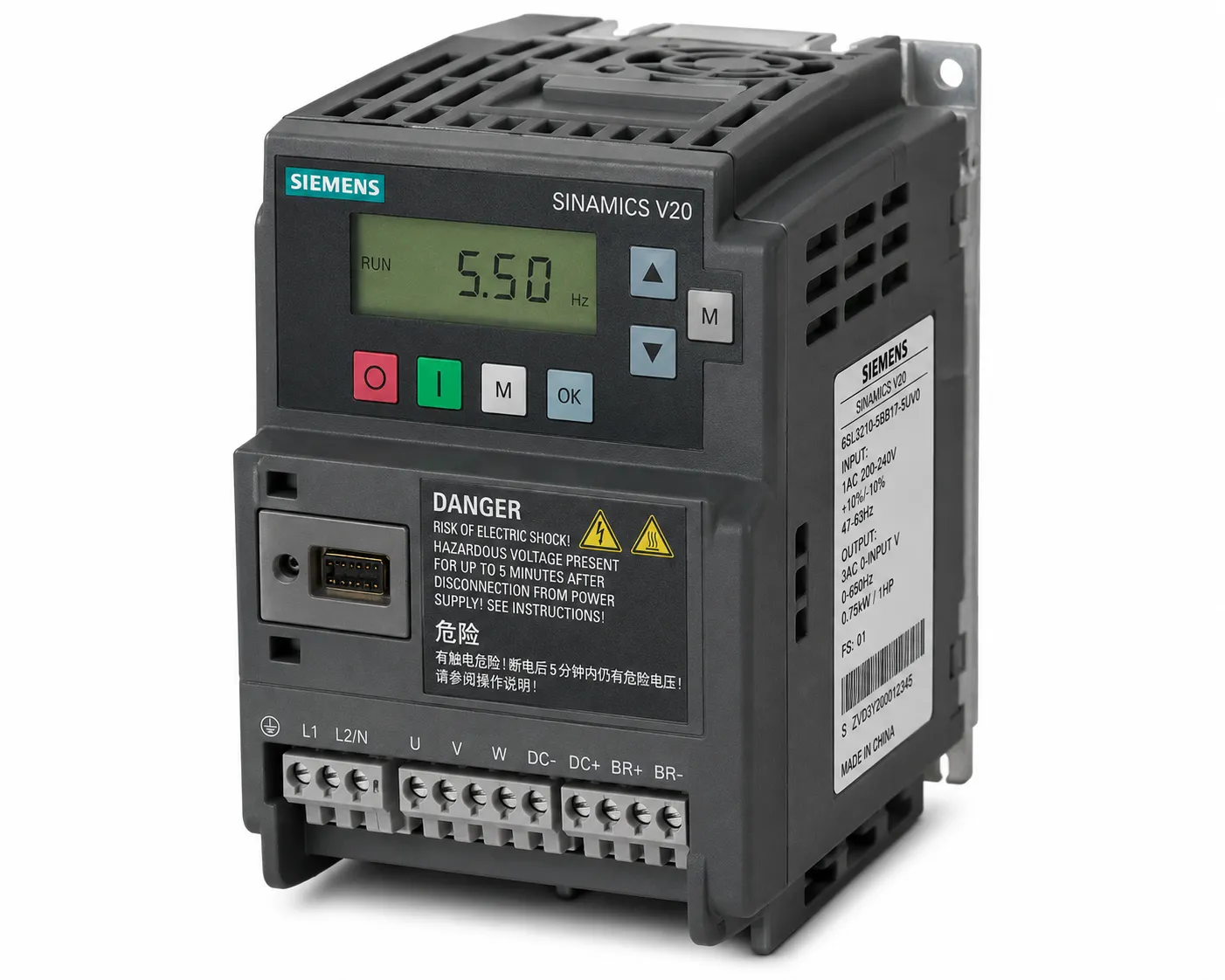 SINAMICS V20 0.75 kW Variable Frequency Drive (Single Phase)